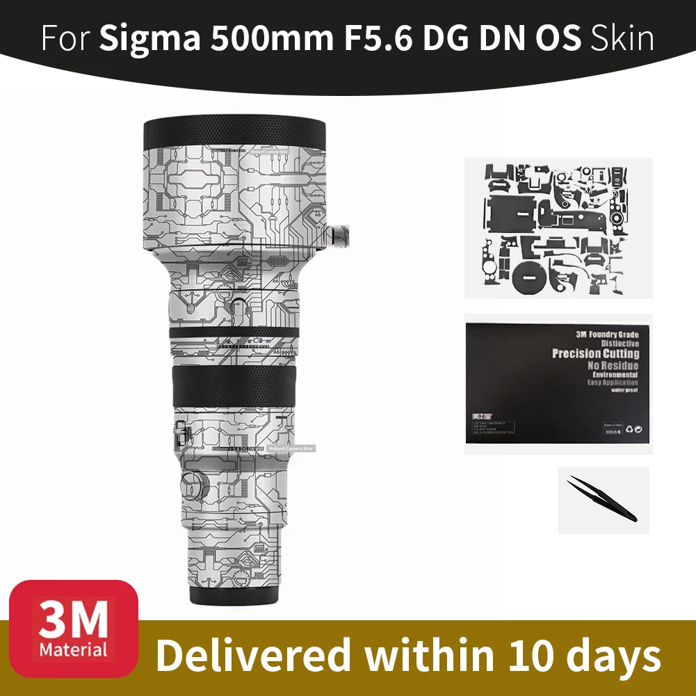

Для кожи Sigma 500 мм, наклейка на объектив камеры Surma 500 мм F5.6 DG DN OS, устойчивая к царапинам защитная пленка, полная защита покрытия
