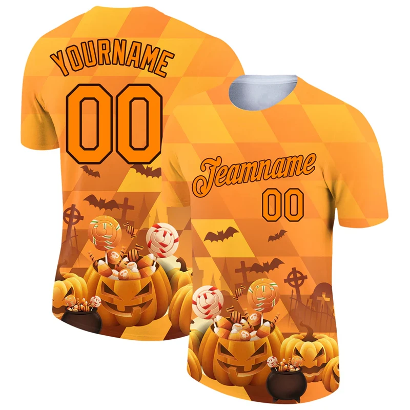 

Fashion Halloween Graphic T Shirts For Men Summer Trend Custom Name Team Name Number Team Uniform Casual Oversized Sports Tees
