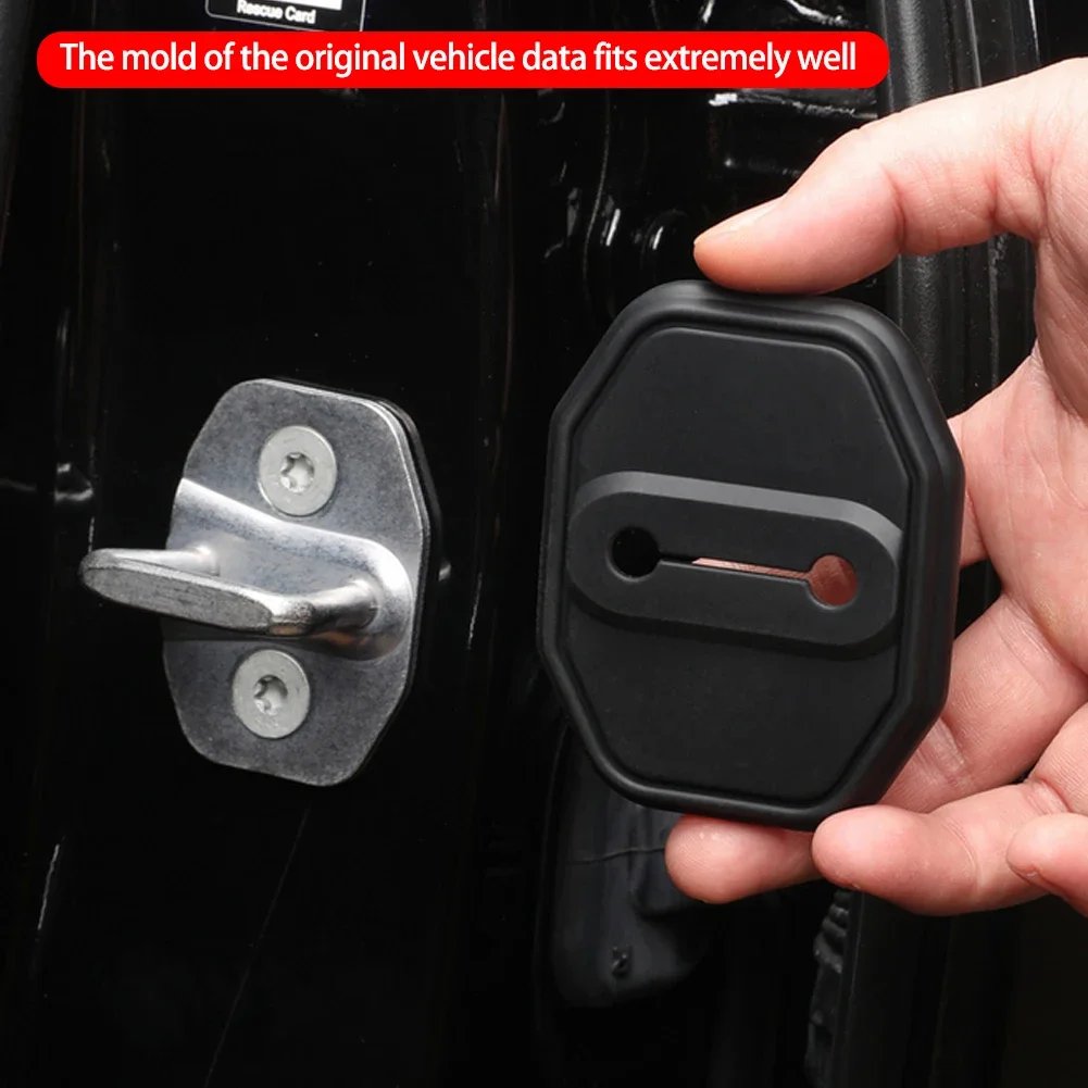 قفل باب السيارة مشبك غطاء حماية سيليكون مقاوم للصدمات لمرسيدس بنز E/C/A-Class EQA/GLC/GLB/E300L الملحقات الداخلية