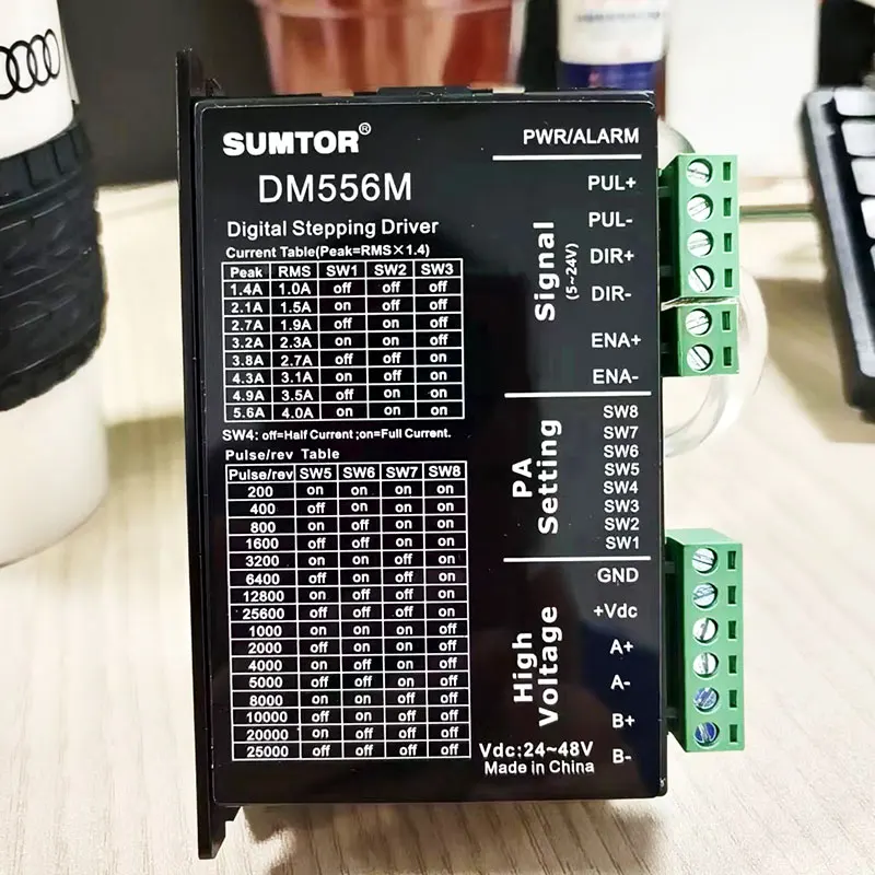 2 قطعة 24VDC الرقمية 2 المرحلة خطوة سائق المحرك DM556M ل Nema 23 محركات متدرجة Sumtor