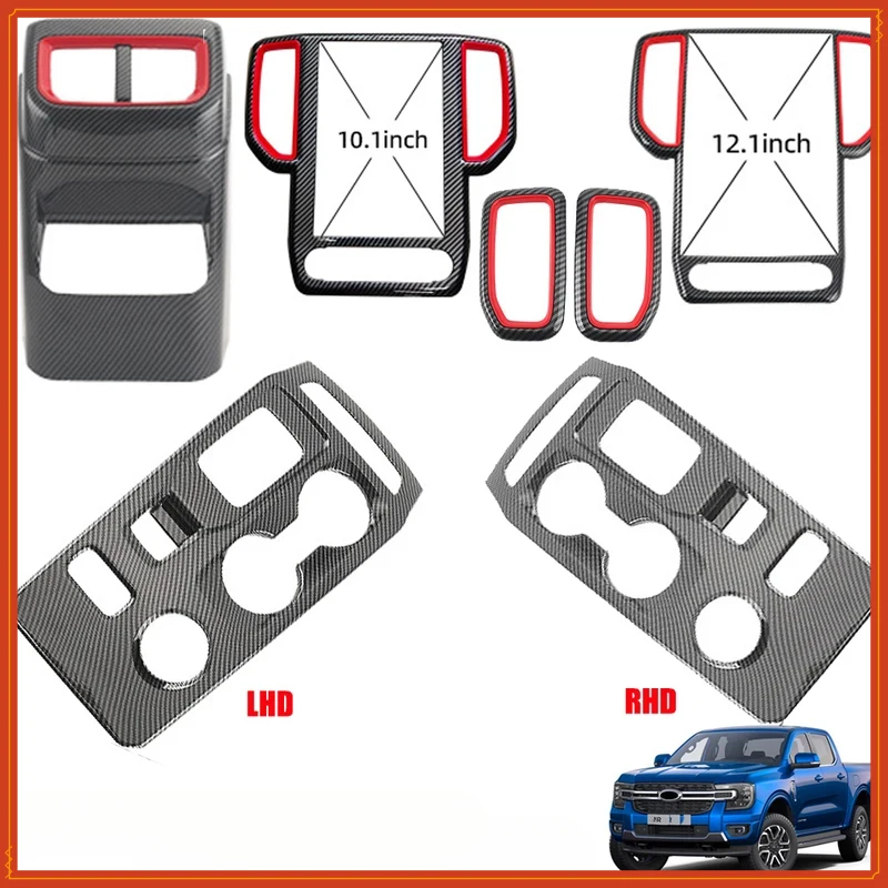 

Декоративная накладка на интерьер автомобиля с эффектом карбона для Ford Ranger T9 2023 2024, автомобильные аксессуары