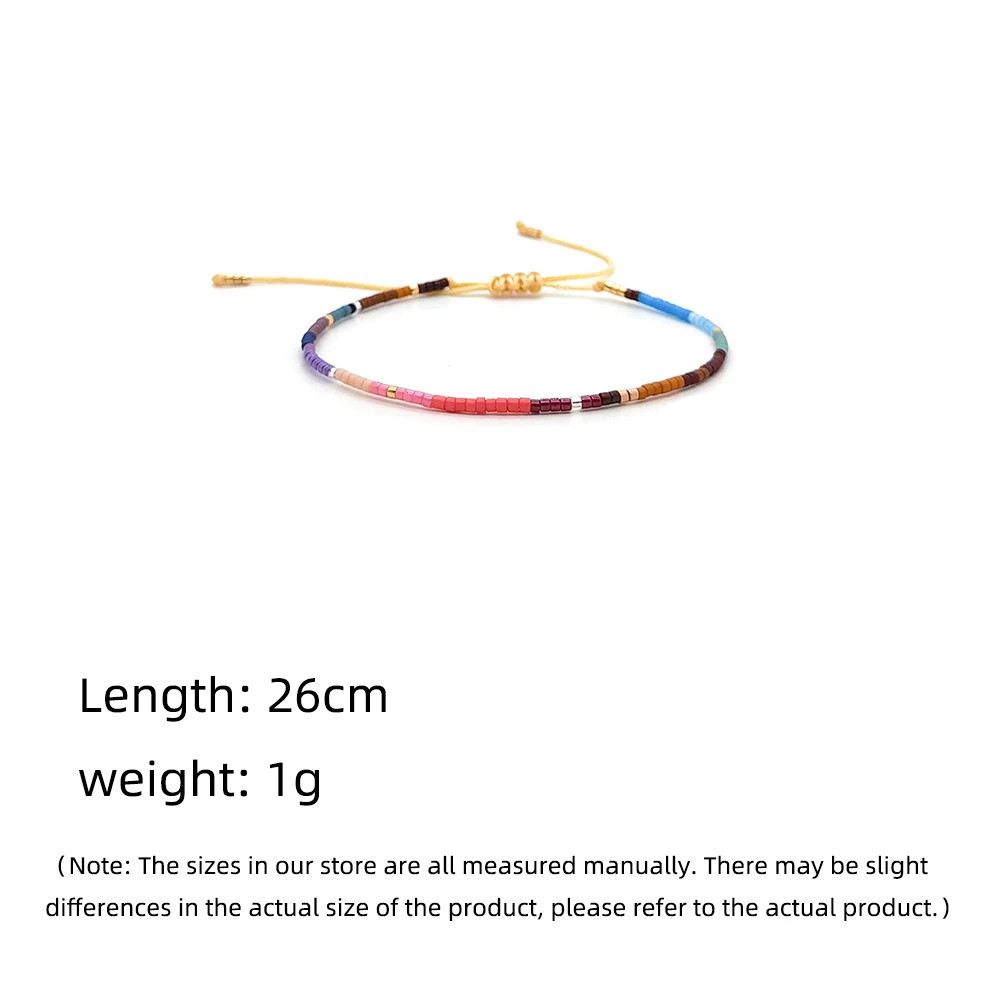 KKBEAD Miyuki Seed Bead Bracelet Adjustable Stackable Boho Jewelry for Women Y2K Summer Beach Thin Bracelets Gifts for Her Girls