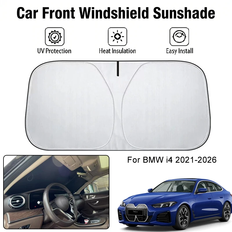 

Car Front Windshield Sunshade Cover For BMW i4 2021-2026 UV Block Heat Insulation Auto Interior Sun Protection Accessories