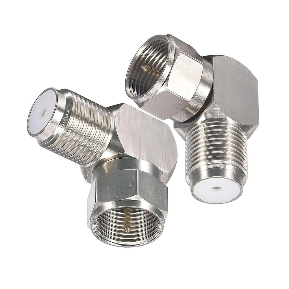 8 PCS RG6 Coaxial Cable Connector Set - F-Type Adapters & Right Angle Connectors