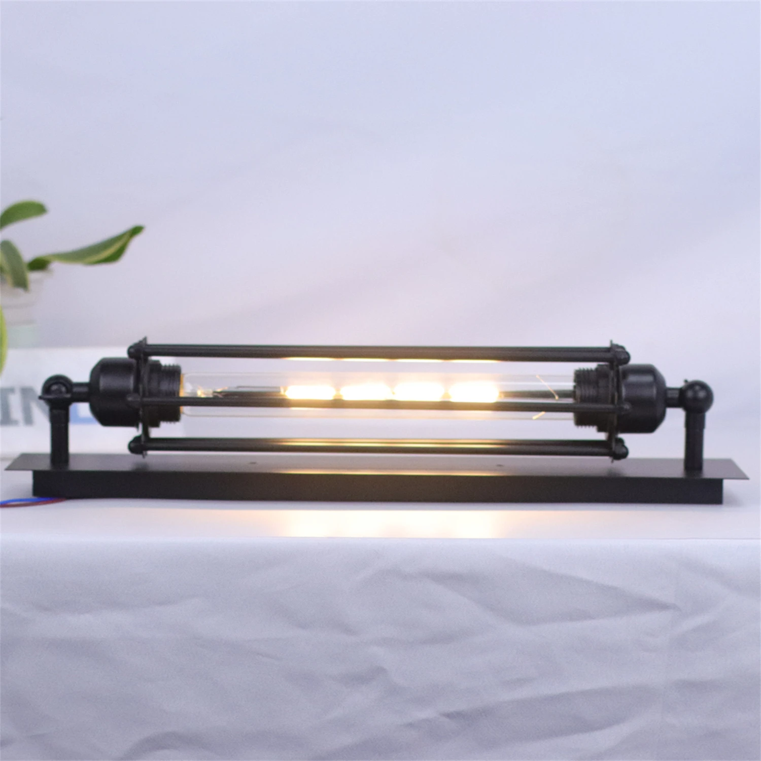 JOYINLED Retro American Industrial Wall Light Wrought Iron Bedside Bar Restaurant Corridor Wall Lamp Edison Flute Wall Lighting