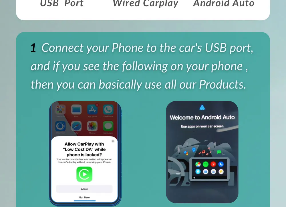 Ottocast Mini Dot Kabelloser Carplay-Adapter Android Auto Dongle Kabelgebunden zu Kabellos WiFi 6 Bluetooth 5.4 Plug & Play für Audi Kia – Detail 3