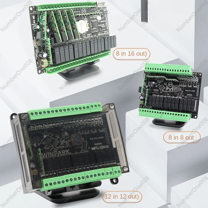 8/12/16, Relay, Controller, Remote IO Module, Temperature Analog, Programmable, Small, Simple PLC Board