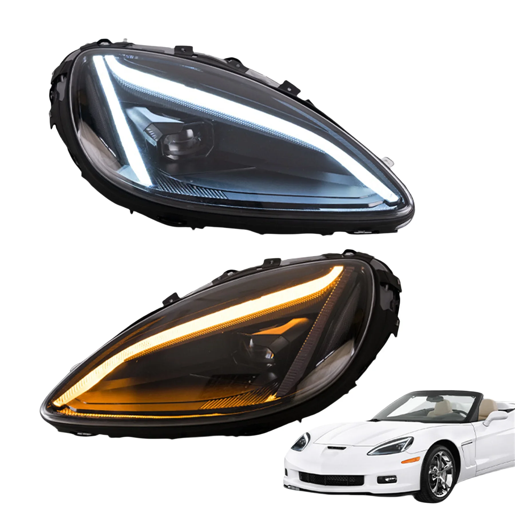 

Передняя фара для Chevrolet Corvette C6 05-13 DRL, дневные ходовые огни, указатель поворота