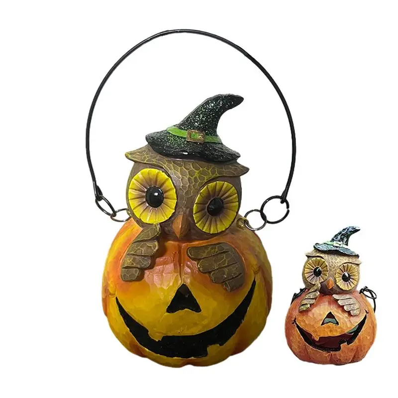 

new Outdoor Pumpkin Lantern Light Up Pumpkin Ornaments LED Owl Lamp For Kids Bedroom With Carrying Handle decorative lantern