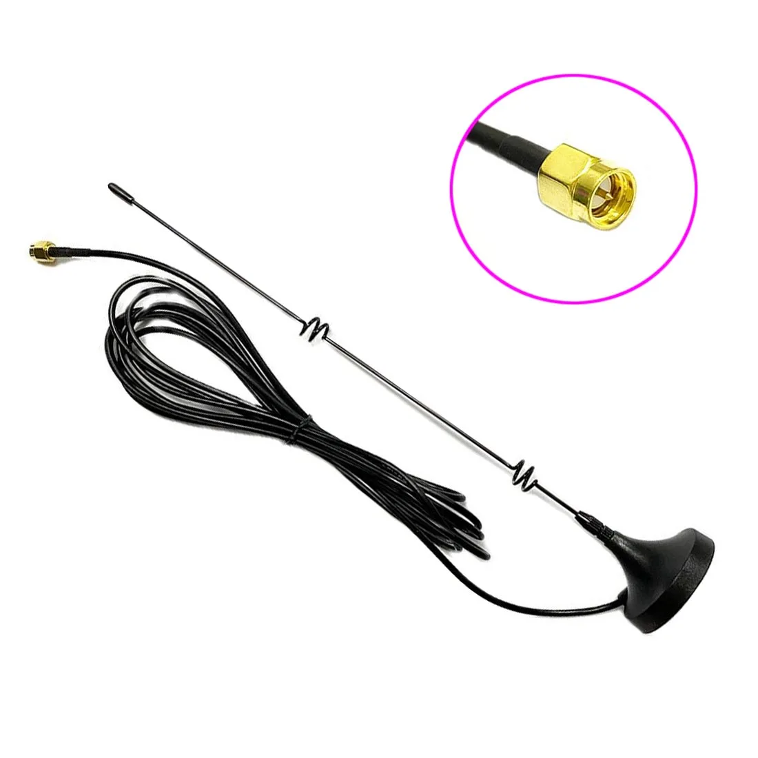 

1pc GSM 3G 4G Antenna SMA BNC RP-TNC N TS9 CRC9 Male Plug 6dbi Magnetic Base RG174 3m Extension Cable for HUAWEI Modem