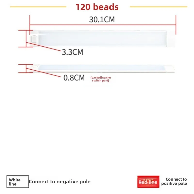 جديد ل 2 قطعة RV مصباح إضاءة صندوق السيارة 12 فولت/85 فولت 120 LED الإضاءة الداخلية ل قافلة مقطورة متنقل فان شاحنة شاحنة قارب التخييم #4