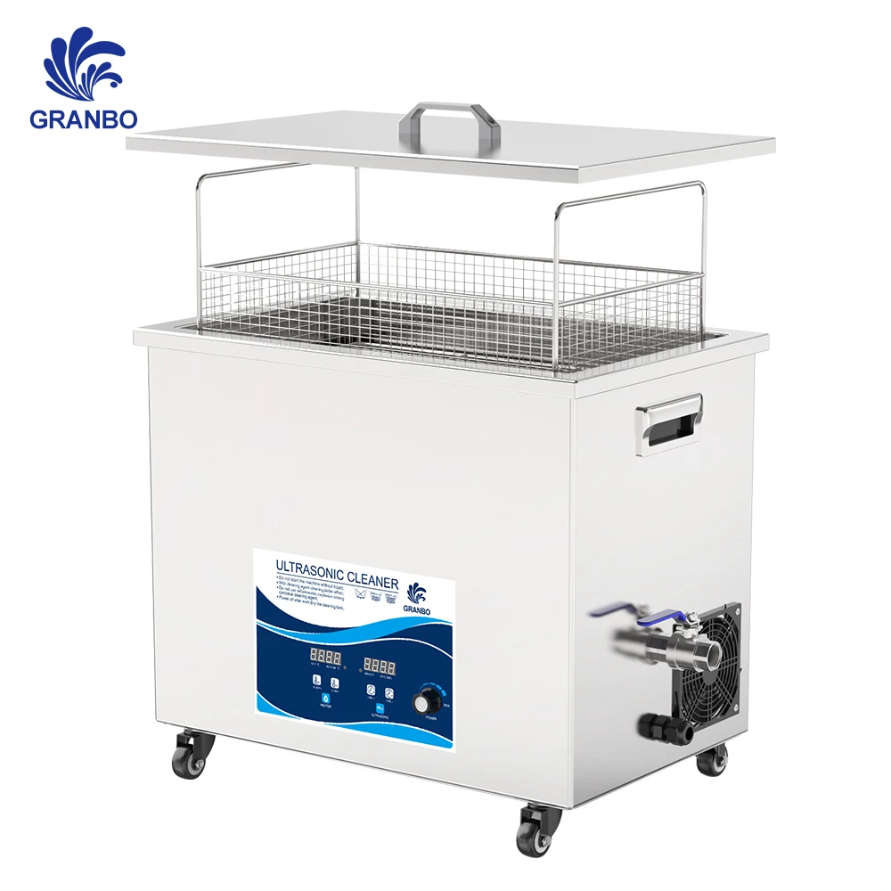 New 38L 600W Ultrasonic Machine Industrial Cleaner 28KHz Ultrasonic Power Heating Digital Oil Rust Washer Movable Caster