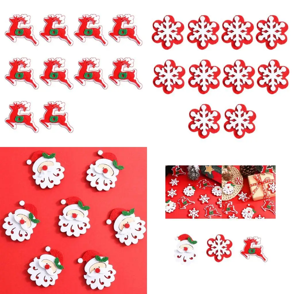 

E8BD Christmas Perceived Snowfigure Deer Deck Set of 10 Soft Holiday Ornamentation