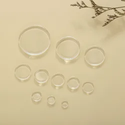 8mm-40mm Round Cabochons Transparent Glass Clear Flat Cabochon for DIY Pendant Findings Jewelry Making Handmade Accessories