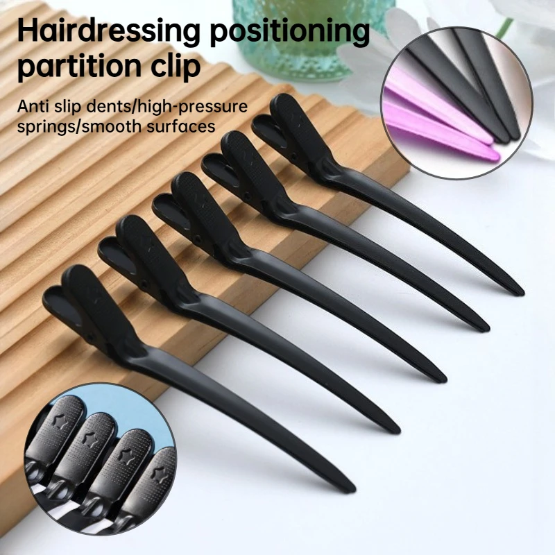 

Hairstyling zone positioning flat mouth clip, hair styling aid,stainless steel duckbill clip,hair styling seamless straight clip