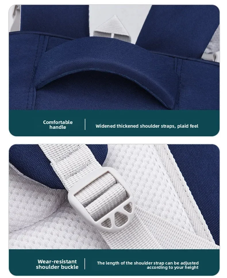 Kinder-Schulrucksack für Jungen und Mädchen der Klassen 1,6, leicht, Oxford-Stoff, wasserdicht, langlebig, Büchertasche mit ergonomischem Design – Detail 14