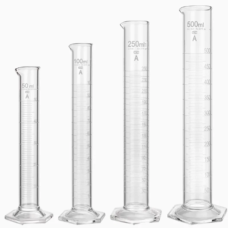 

Hexagonal measuring cylinder glass base with graduated cylinder measuring cup 10/25/50/100/250/500/1000/2000ml