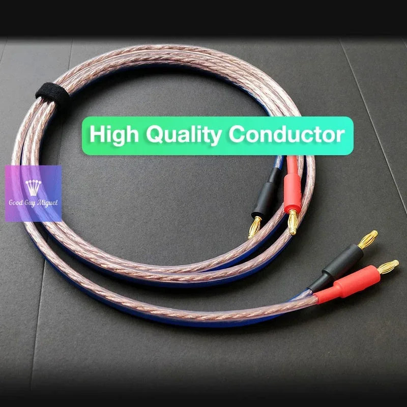 HIFI Speaker Cable with 4mm Banana Head for Audiophile Speaker and Amplifier Interconnect Cable Cord (single cable)