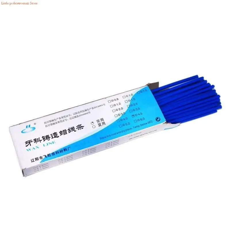 

F92D Casting Wax Wire Set Dental Jewelry Mould Wax Casting 2.5mm Blue Color for Jewelry Pattern Making Crafts Projects