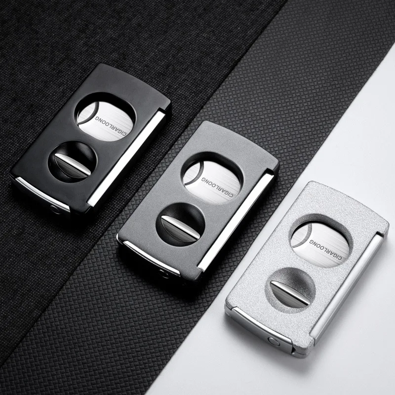 

CIGARLOONG multi-purpose cigar cutter Sharp stainless steel smooth blade Cigar flat V-shaped