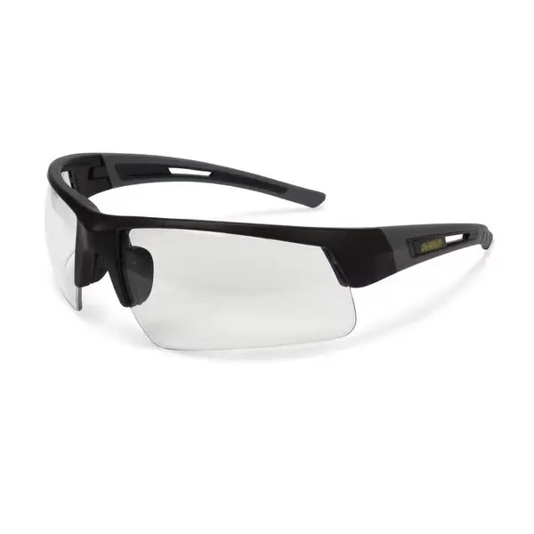Crosscut, Safety Glasses, Anti-Scratch, Clear Lens, Black Frame, Half-Frame