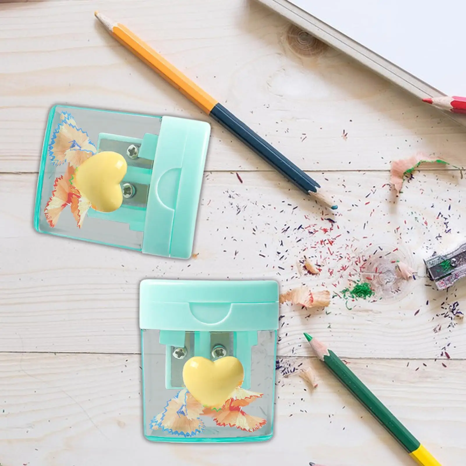 鉛筆削り ポータブル カラフル ダブルホール用品 色鉛筆削り 子供用 教室 アート制作 アーティスト オフィス用