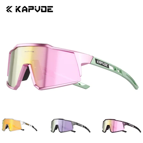 Imagen 1 del producto Kapvoe, gafas de ciclismo para mujer, gafas de sol para bicicleta UV400, montura integrada para miopía para hombre, gafas para bicicleta, gafas para exteriores MTB