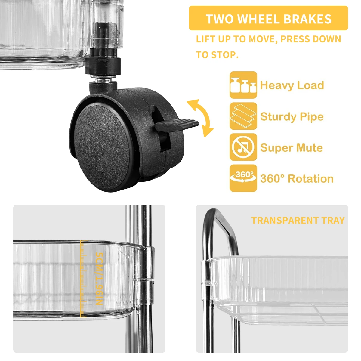 رف تخزين متعدد الوظائف، رف تخزين شفاف متعدد الطبقات، يمكن استخدامه لتخزين الحفاضات والوجبات الخفيفة ومستحضرات التجميل والبقالة #6