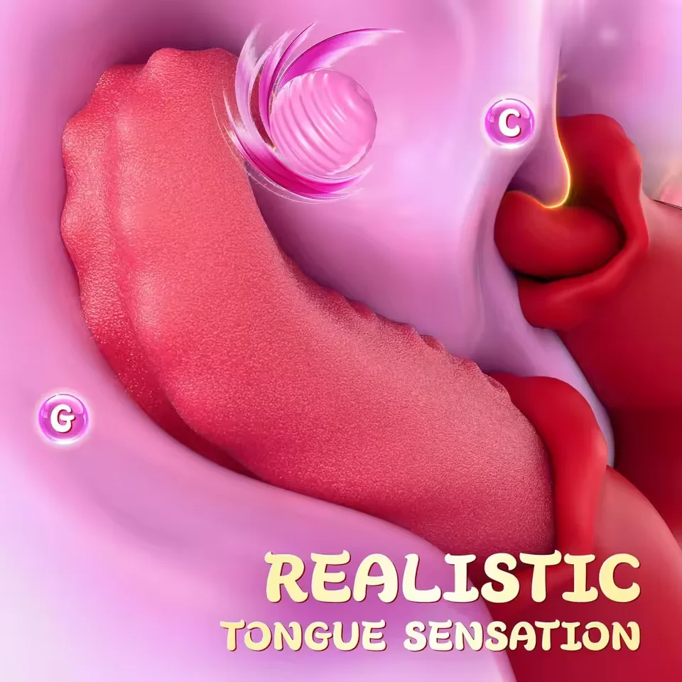 Thrusting اللسان هزاز الإناث لعق سوينغ البظر محفز دسار قوية G-بقعة جهاز تدليك للمهبل لعبة الجنس الكبار للنساء #2