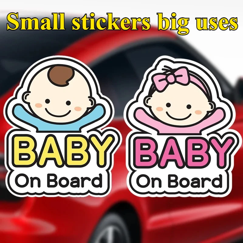 1PC Lovely BABY on Board Car Sticker Waterproof Anti-Sun Auto Tail Decoration Sticker for Car Styling