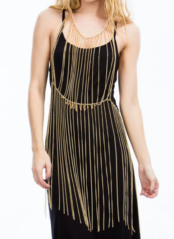 

B original single alloy exaggerated body chain, quality hot-selling body chain women's jewelry