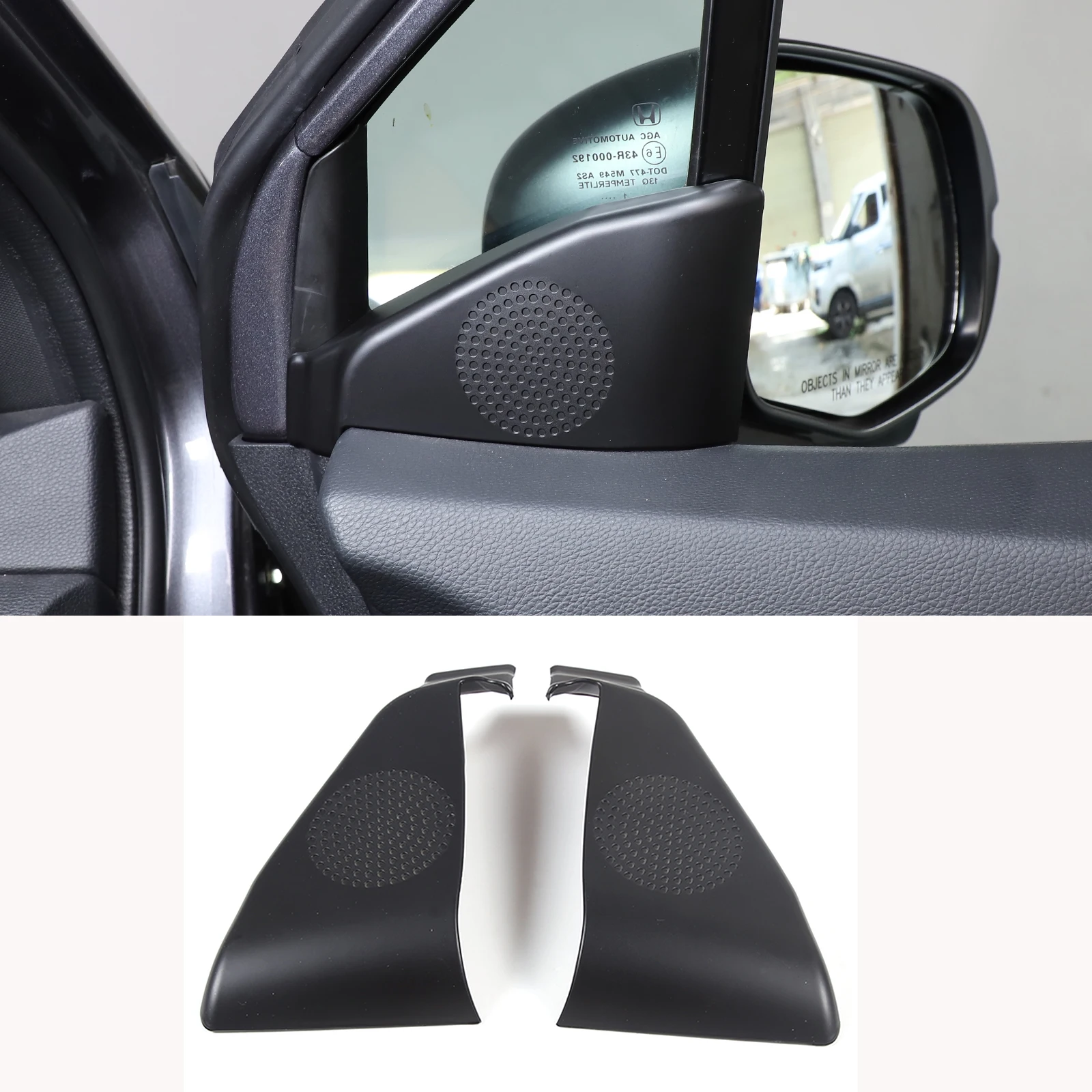 

Car A-pillar Tweeter Speaker Cover For Honda Pilot 2015-2022 Car Audio Loudspeaker Sticker Trim ABS Matte Black Car Accessories