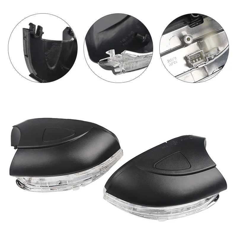Zeroclearance Dynamiczny kierunkowskaz LED Lusterko wskaźnik do VW Golf Mk6 Gt i 6 Vi R20 Touran Lusterko wskaźnik kierunkowskazu