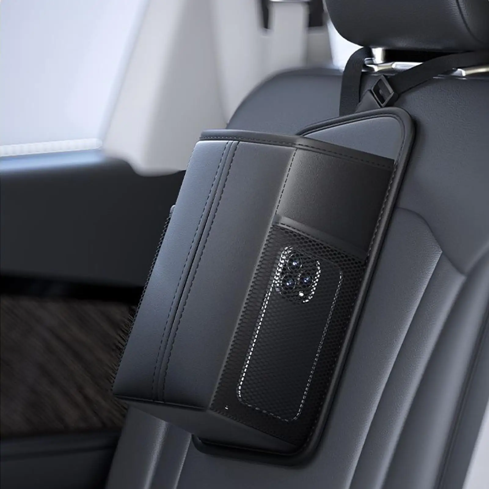 

Car Seat Side Tissue Box With Soft Pocket Auto Car Seat Backrest Sun Visor Tissue Box For Minivan Motorhome Sedan Truck