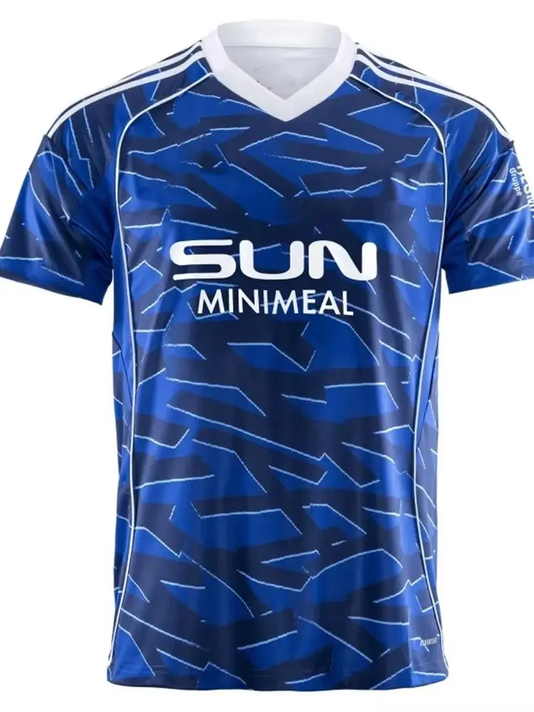 25-26 رجل شالكه 04 المنزل كرة القدم تي شيرت الشباب ملابس رياضية المتضخم التدريب زي كرة القدم تنفس للجنسين جيرسي الاطفال المحملة #3