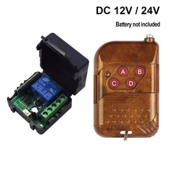 Wireless Remote Control Switch DC 12V 24V 1CH Mini Relay Module and RF 433mhz Transmitter for Garage Curtain Home Appliance