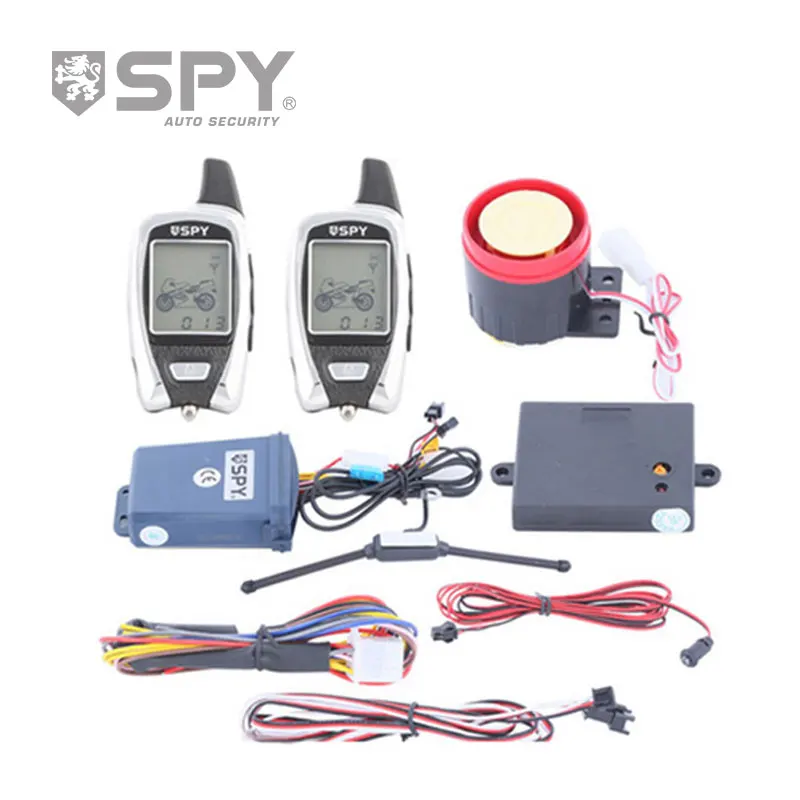 hot SPY Universal Two Way Motorcycle Engine Start & Security Burglar Alarm System with 4 Buttons Microwave Sensor Durable Design