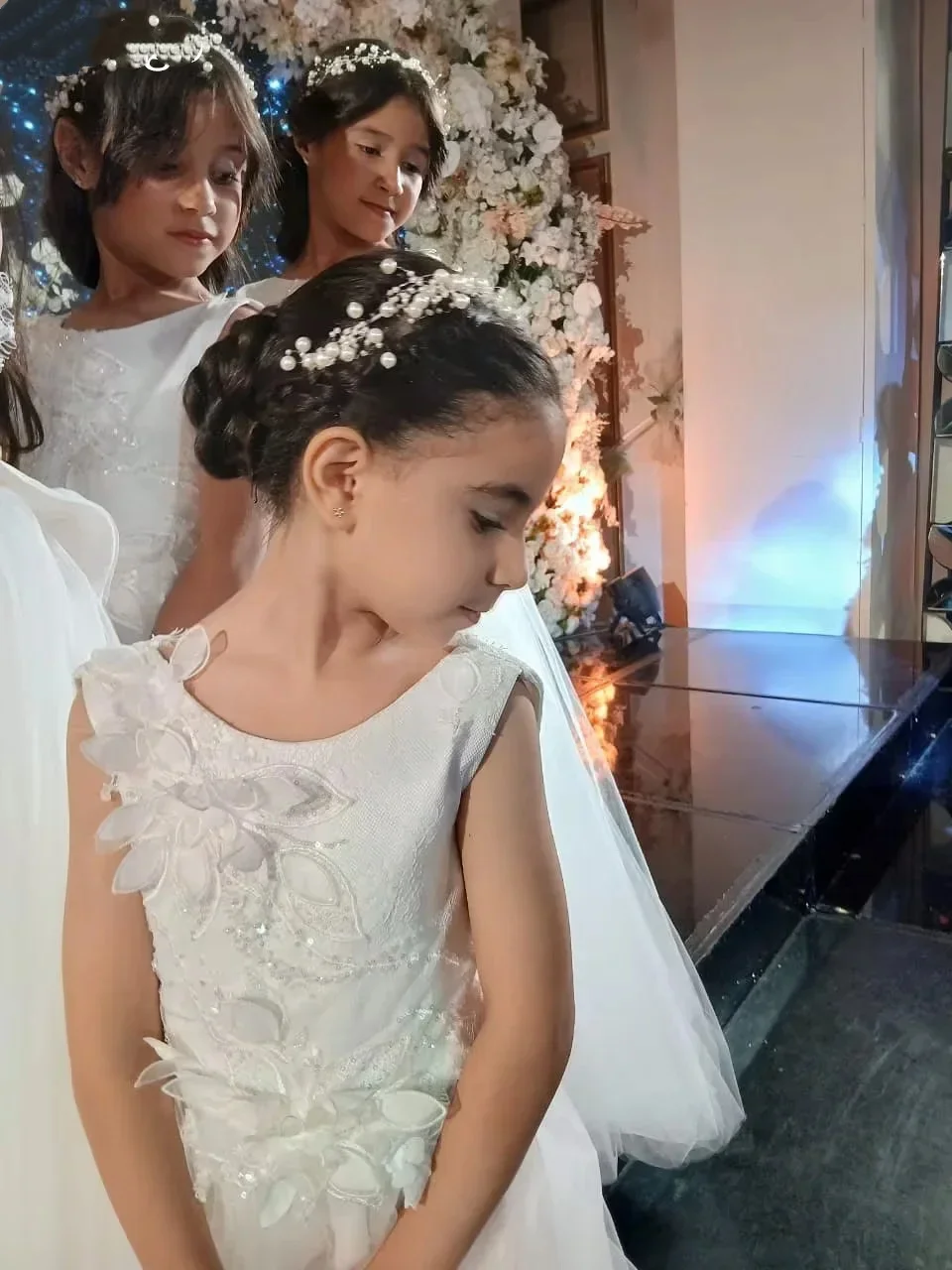 

Элегантное платье для девочки на заказ, свадебное вышитое пайетками платье в стиле принцессы для причастия, вечернее платье подружки невесты