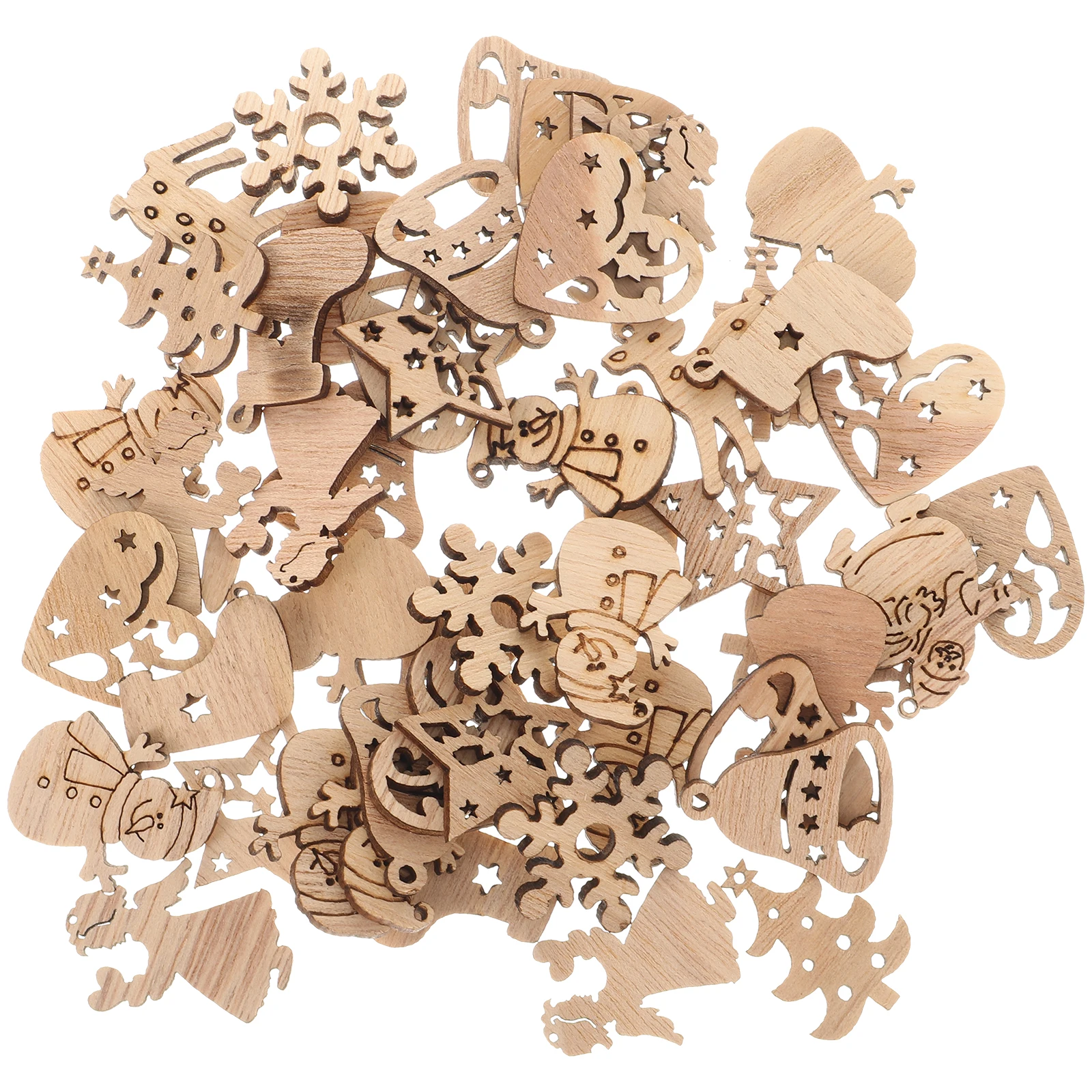 

50pcs Wooden Craft Decorations Premium Wood Cutouts Smooth Diy Handicrafts Family Friends Creative Projects Party Wedding