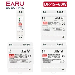 15W 30W 45W 60W Single Output 5V 12V 15V 24V Industrial Din Rail Power Supply Switch DR-15 DR-30 DR-45 DR-60 -5/12/15/24