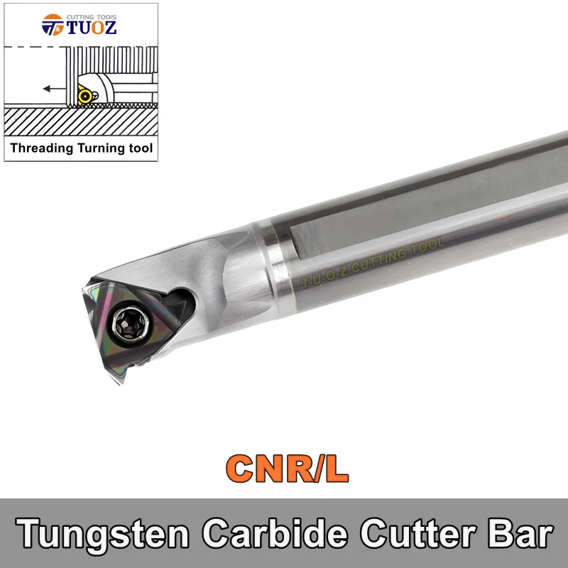 

TUOZ Вольфрамовая сталь Противоударный токарный станок CNR CNL Резьбовая планка 0006K06 0008K08 0010K11 0020R16 0025S16 Инструмент для внутренней токарной обработки