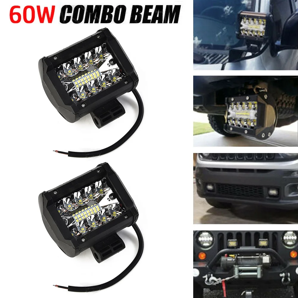 Off-Road LED barra de luz, farol, combo, luz de trabalho para carro, jipe, caminhão, suv, 4x4, ATV, 12V, 24V, 4-20\