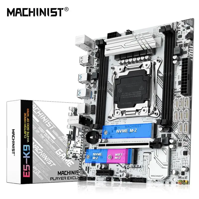 Go! MACHINIST X99 K9 X99 Motherboard LGA 2011-3 Four Channels X99 Chip Support Intel Xeon E5 V3&V4 CPU DDR4 RAM SATA/NVME