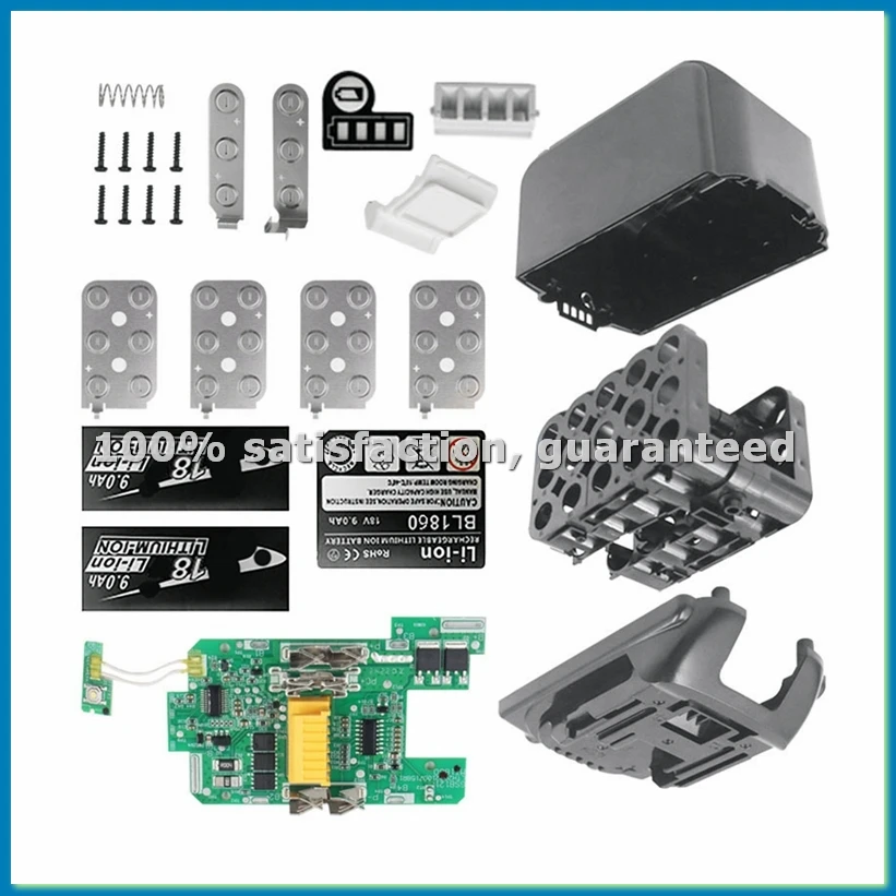 

Корпус для литий-ионного аккумулятора BL1890 с платой защиты и зарядки PCB, бокс для 18В 9.0Ач 18650 -15-ABWY