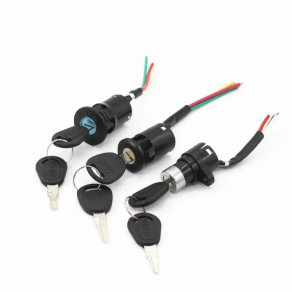 1pcs Ignition Switch E-Bike Key Power Lock Universal Electric Bicycle Switch Key Power Lock