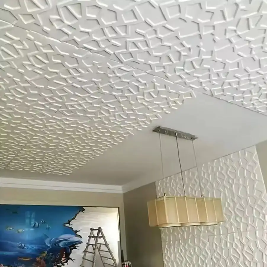 35*35cm 3D Foam Ceiling Waterproof Anti-collision Wall Stickers Peel and Stick Self-adhesive Background Wallpaper Bed Room Decor