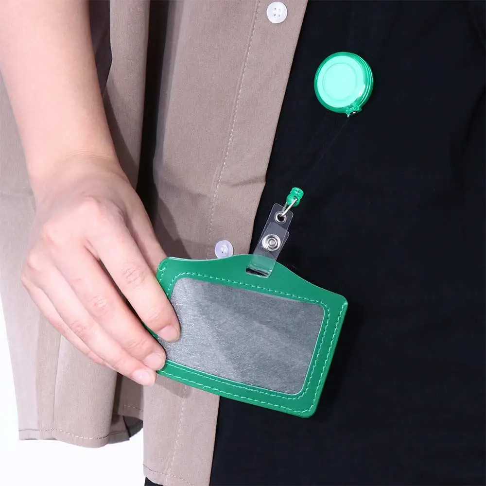 Card Horizon Style Badge Holder Clip Card Holder Clip Nurse Doctor Retractable Badge Reels ID Badge Holder Name Card Holder