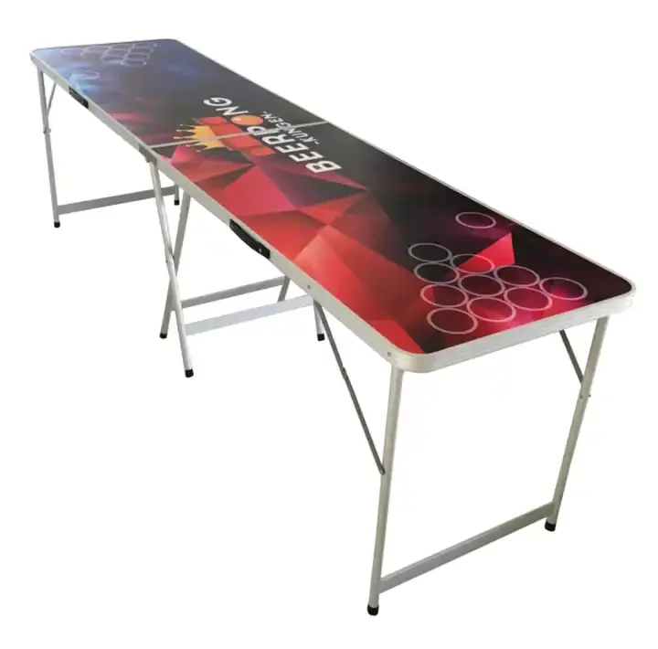 Custom game table with lights folding beer table LED 8-inch folding ping-pong table