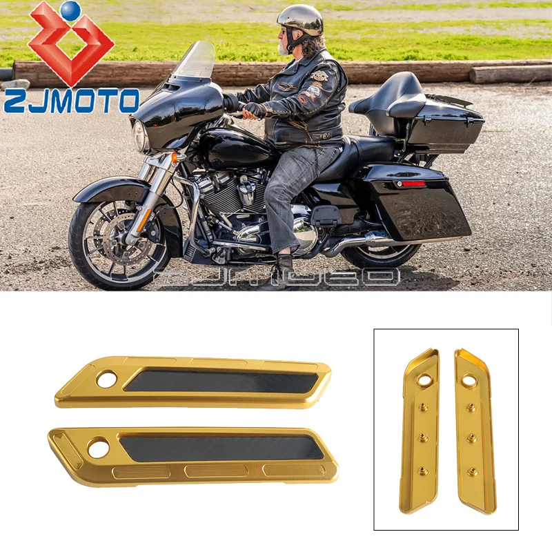 

Motorcycle Hard Bag Saddlebag Latch Trim Covers Reflector For Harley Touring Road Street Glide Ultra Limited Tri Glide 2014-2024