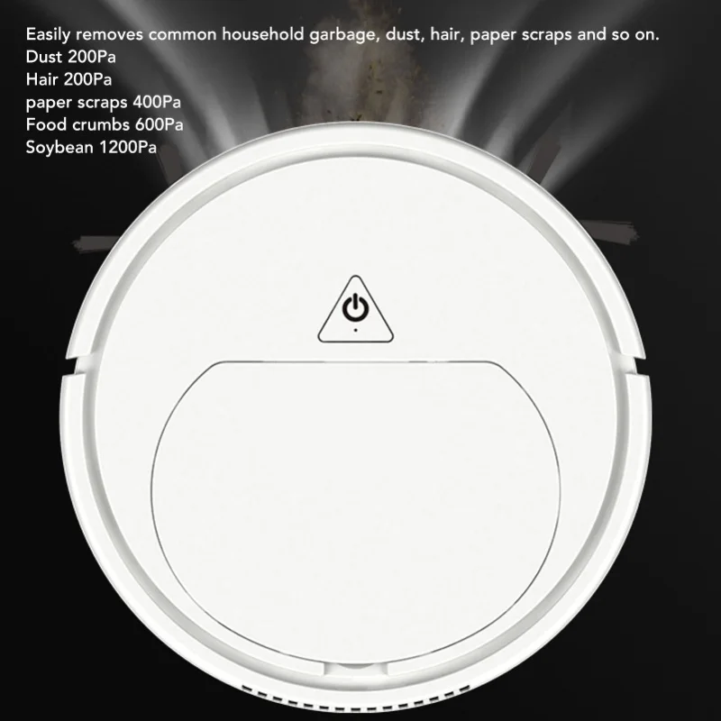 Sweeping Robot Strong Suction Power 1500mAh 60mins Runtime Automatic Vacuum Cleaner For Dust Debris